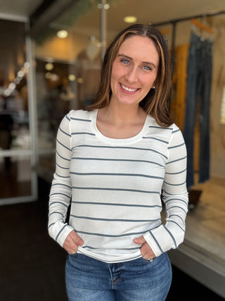 Lauren White Sage Top