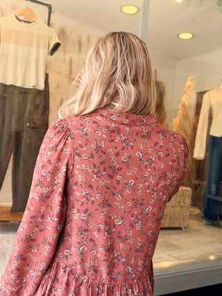 Mauve Your Body Floral Blouse