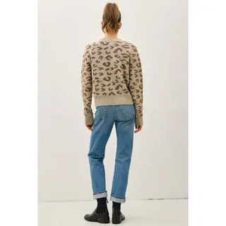 Leopard Crewneck Taupe