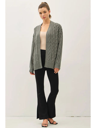 Megan Spruce Chunky Cardigan