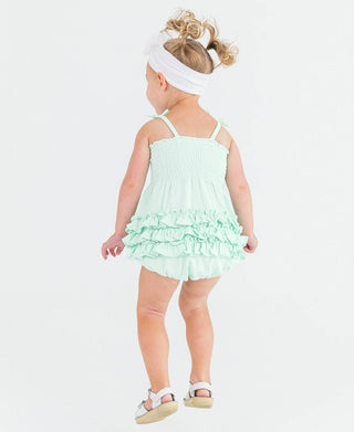 Mint Smocked Bubble Romper