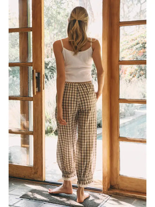 Highland White Plaid Pants