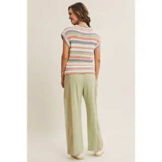 Kate Apricot Stripes Top
