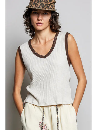 Ella Cream Stud Top