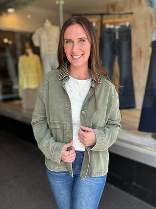 Olive Grove Denim Jacket