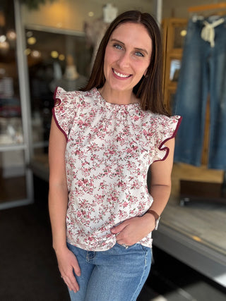 Gail Floral Ruffle
