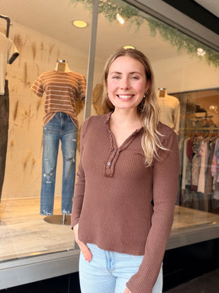 Mocha Me Crazy Henley