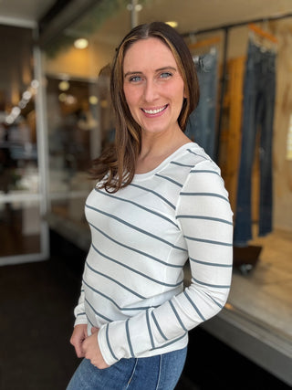 Lauren White Sage Top