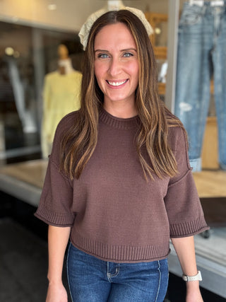 Espresso Ease Sweater Top