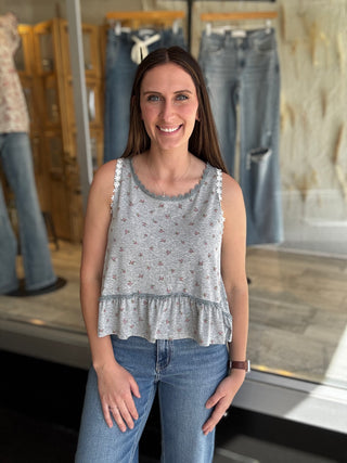 Stella Grey Floral Tank