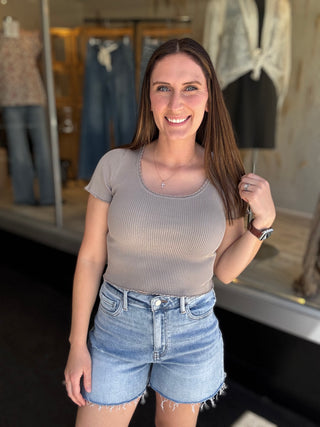 All Basic Taupe Tee