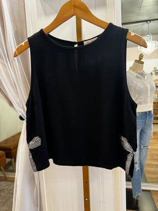 Elara Gingham Bow Tank