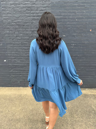 Bri Dusty Blue Dress