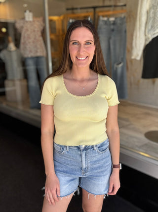 All Basic Yellow Tee