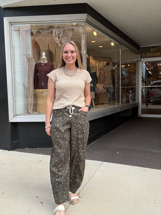 Lanie Floral Barrel Pants