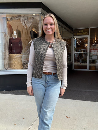 Quilted Fall Olive Vest