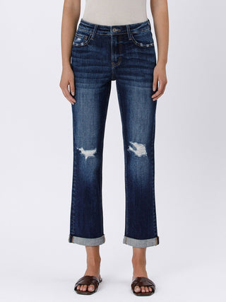 Crisp Dark Crop Straight