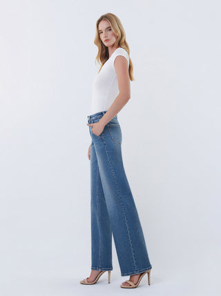 Blue Trouser High Wide 33"