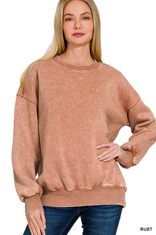 Sunset Rust Washed Pullover