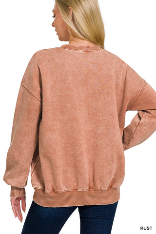 Sunset Rust Washed Pullover