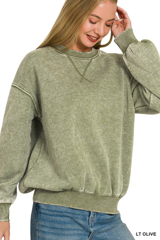 Olive Vintage Pullover