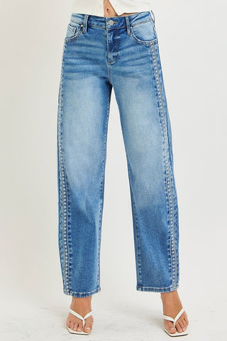 Willow Barrel Embroidered Jeans