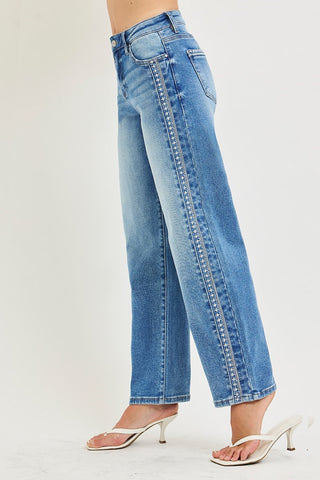Willow Barrel Embroidered Jeans