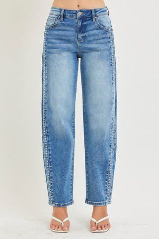 Willow Barrel Embroidered Jeans