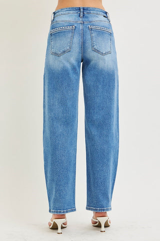 Willow Barrel Embroidered Jeans
