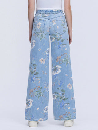 Floral High Drawstring Wide 32"
