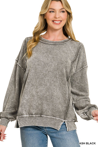 Black Mornings Washed Pullover