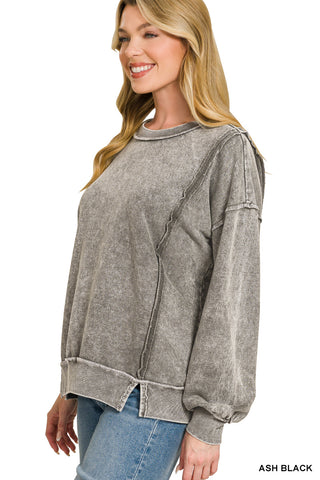Black Mornings Washed Pullover