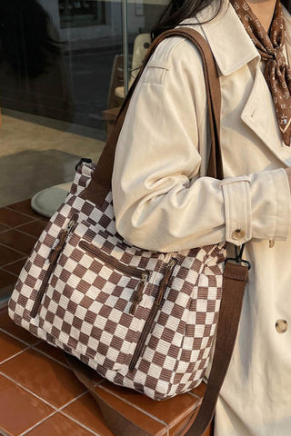 Checkmate Everyday Tote-Brown