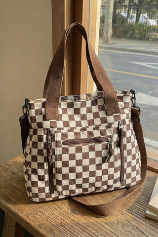 Checkmate Everyday Tote-Brown
