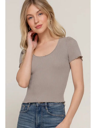 All Basic Taupe Tee