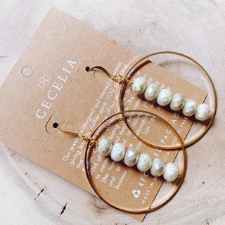 Gemstone and Gold Earring