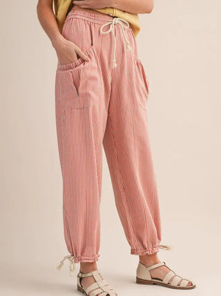 Salmon Stripes Pants