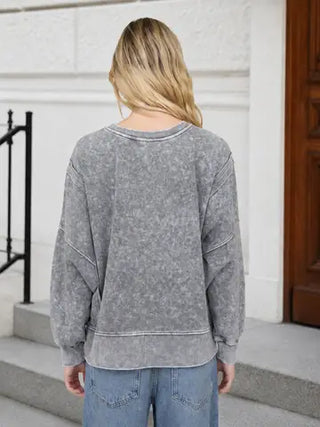 Cloudy Days Mineral Wash Pullover