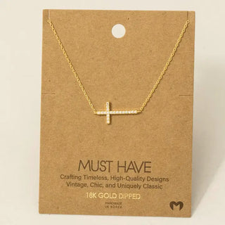 Cross Jewel Pendant Necklace