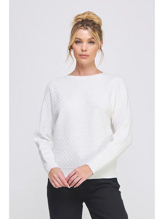 Coconut Herringbone Knit