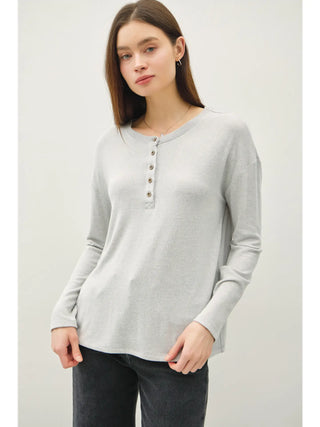 Nelson Henley Grey Top