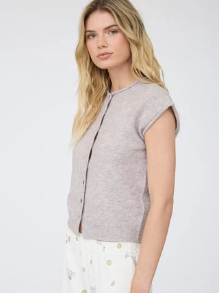 Dove Gray Cardigan Vest