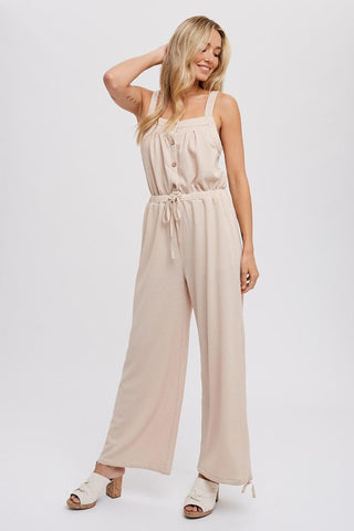 Fashionable Oatmeal Jumpsuit