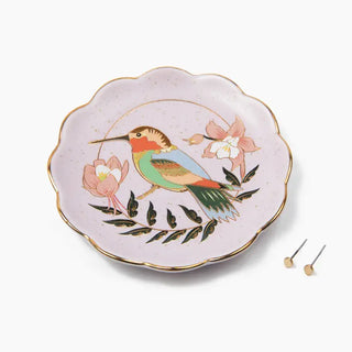Hummingbird Dish & Stud Earring