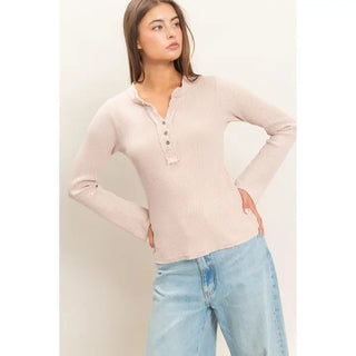 Taupe Me Crazy Henley