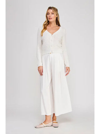 Chic Feminine Cream Cardigan