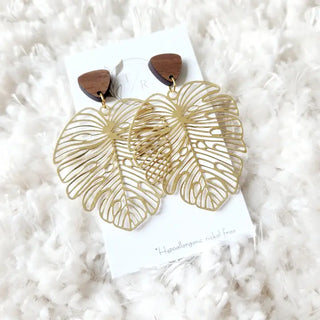 Monstera Earrings