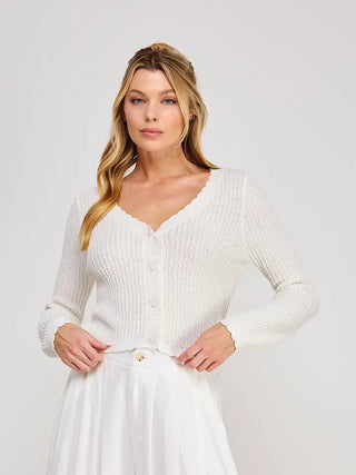 Chic Feminine Cream Cardigan