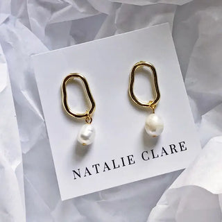 Abstract Pearl Earring