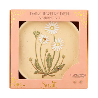 Daisy Dish & Stud Earring Set